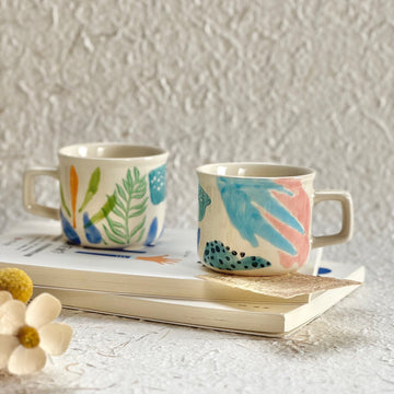 Hand-Painted Underglaze Espresso Cup – 150ml