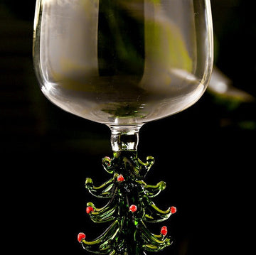 Christmas Tree Wine Glass