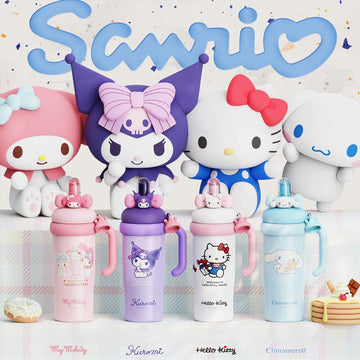 Sanrio Large Capacity Insulated Water Bottle with Handle | 960ml Stainless Steel Travel Bottle