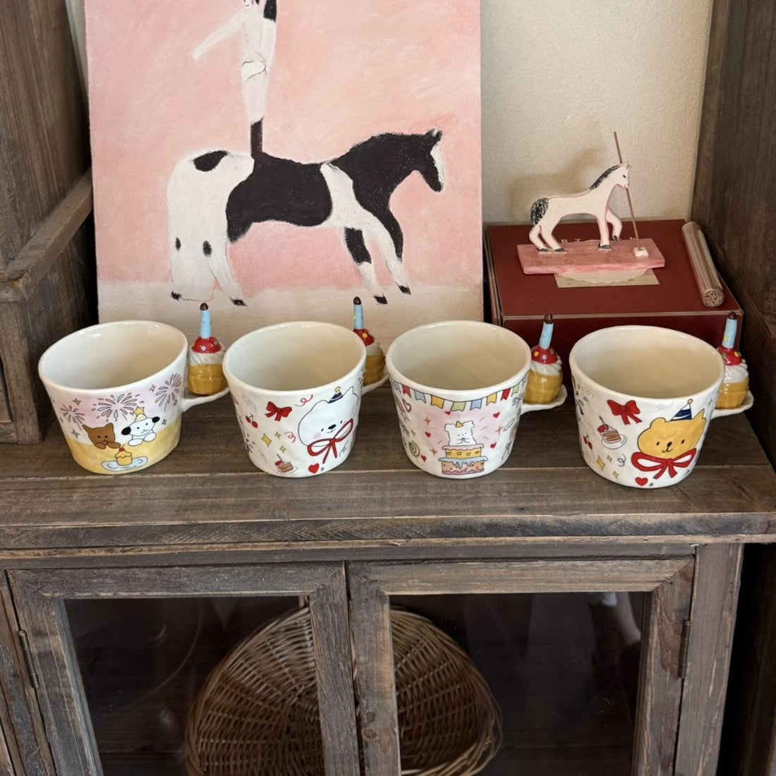 Birthday Cake Handmade Ceramic Mug