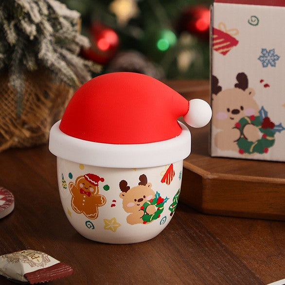 Christmas Hand-Held Ceramic Egg Cup