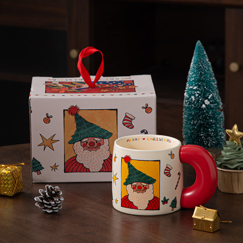 Cartoon Christmas Illustration Ceramic Mug