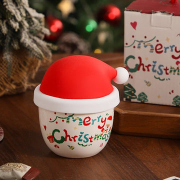 Christmas Hand-Held Ceramic Egg Cup