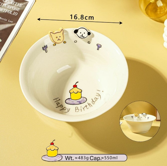 Happy Birthday Ceramic Bowl