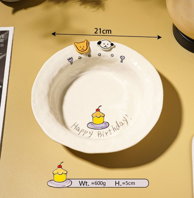 Happy Birthday Ceramic Plate