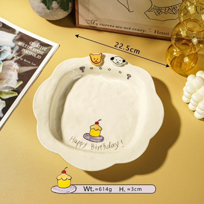 Happy Birthday Ceramic Plate