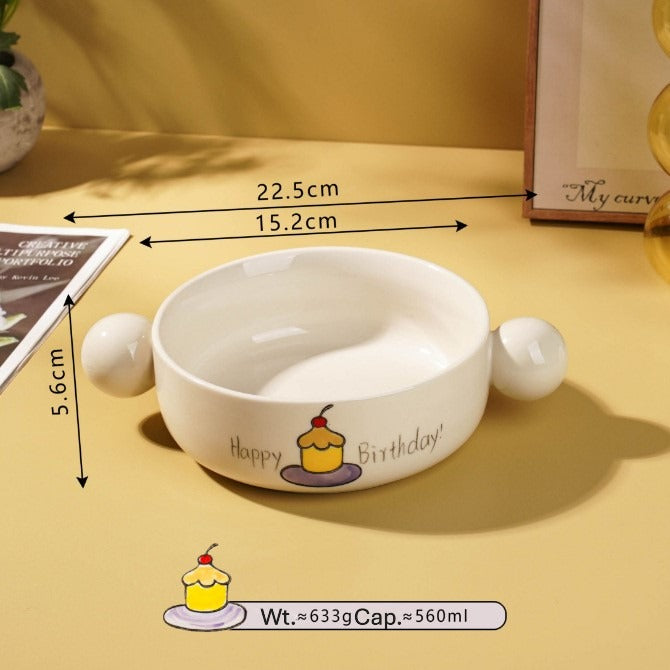 Happy Birthday Ceramic Bowl