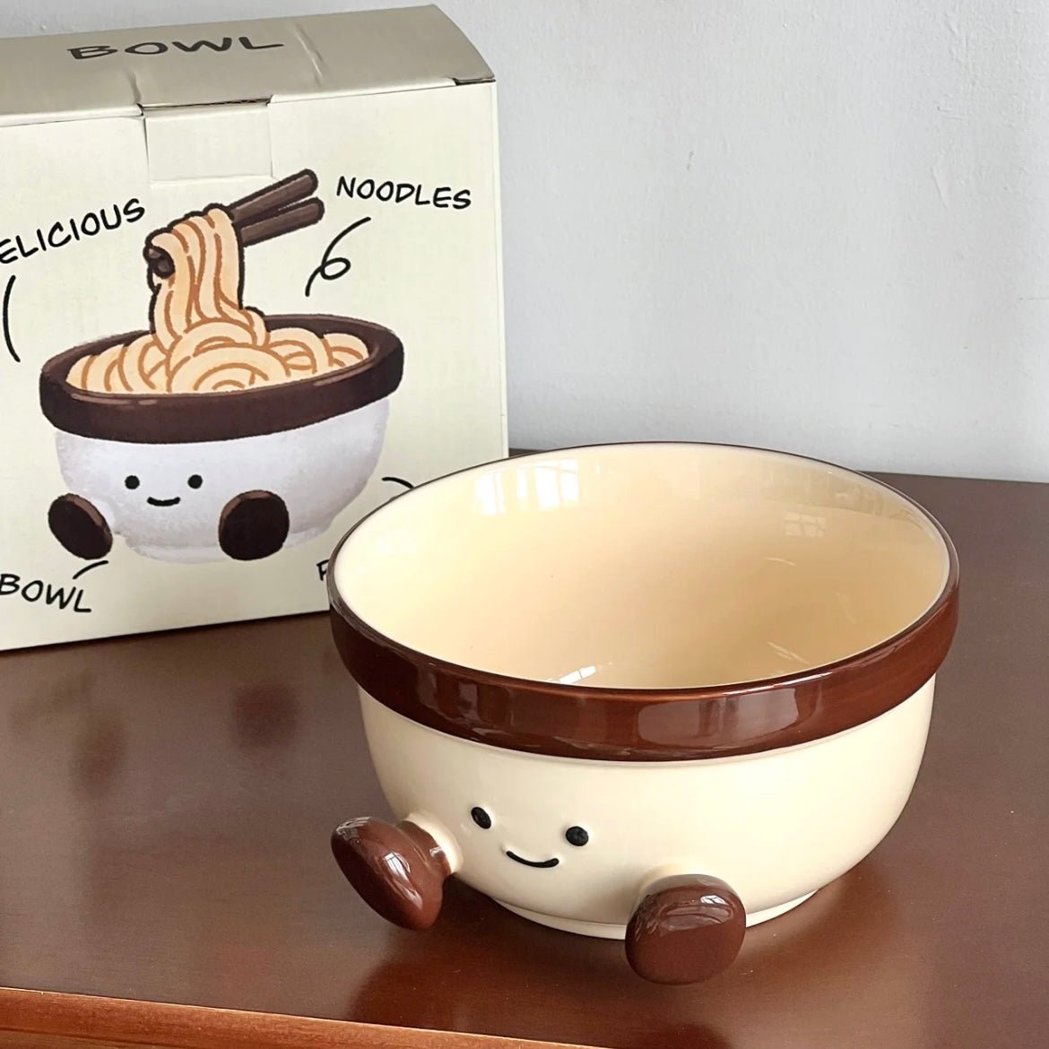 Cute Footed Ceramic Bowl with Little Feet - 1000ML - StillMug