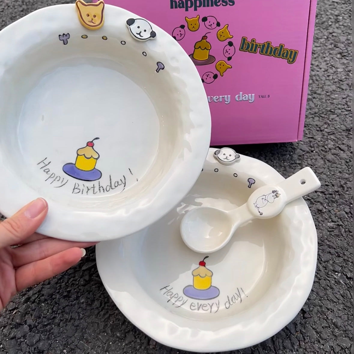 Happy Birthday Ceramic Tableware