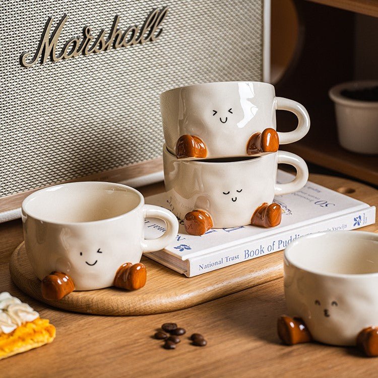 Hand-Painted Cocoa Bean Ceramic Coffee Mug - StillMug