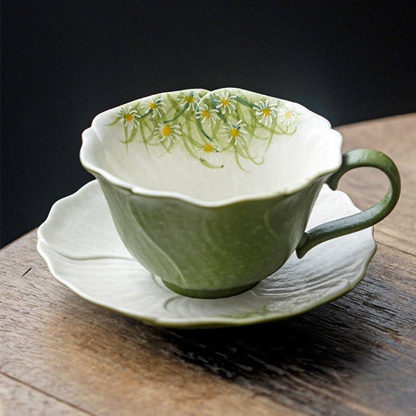 Hand-Painted Daisy Ceramic Tea & Coffee Collection - StillMug