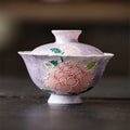 Hand-Painted Purple Peony Ceramic Tea & Coffee Collection - StillMug