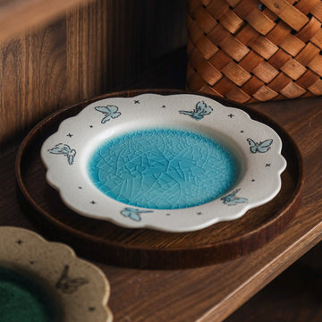 Handmade Crackle Glaze Ceramic Plate - StillMug